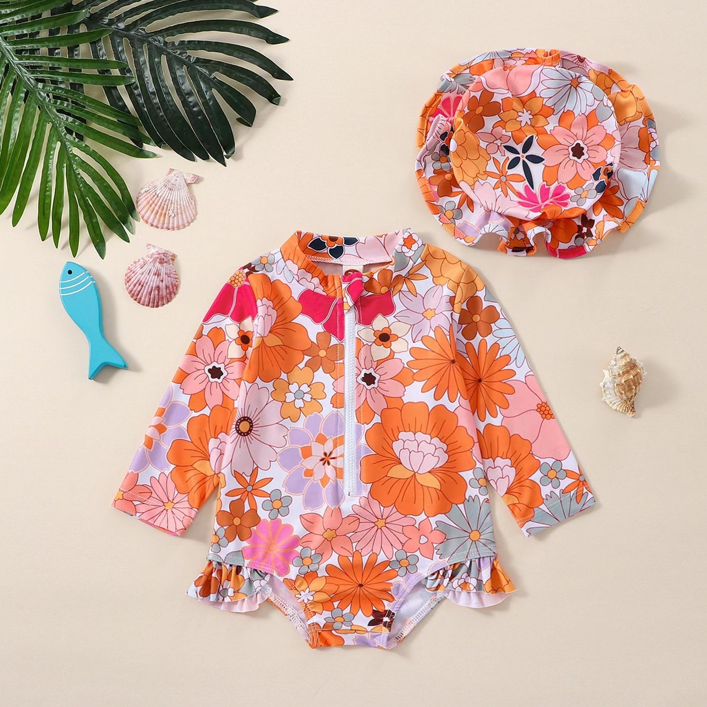 Maillot de bain avec chapeau anti-UV