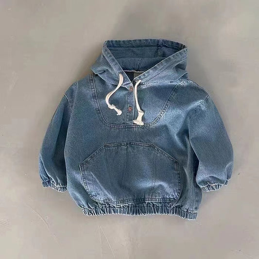 Sweat bleu jean oversize Ayliha-store